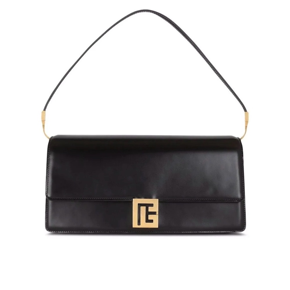 Balmain Black and Gold Shoulder Bag